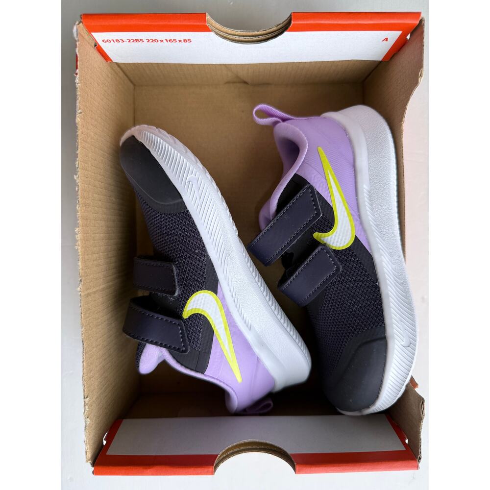 Nike Star Runner 3 TDV DA2778, Toddler 9C, Black/Lilac/Yellow